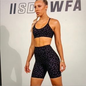 Sarah’s Day x White Fox Boutique Camo Bike Shorts. Black. Size Small.